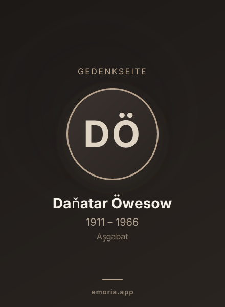Gedenkportrait von Daňatar Öwesow