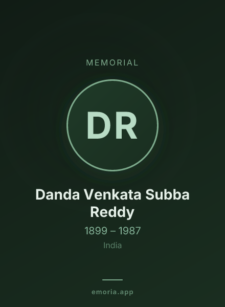 Memorial portrait of Danda Venkata Subba Reddy