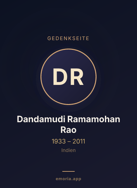 Gedenkportrait von Dandamudi Ramamohan Rao