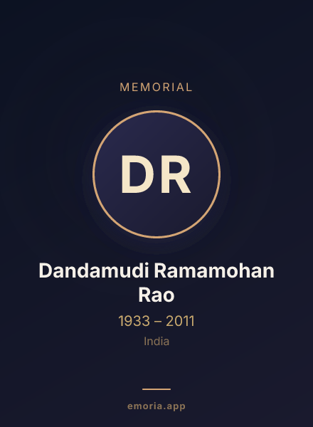 Memorial portrait of Dandamudi Ramamohan Rao