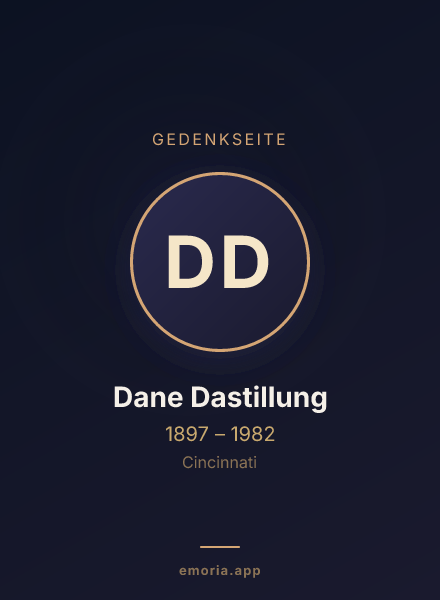 Gedenkportrait von Dane Dastillung