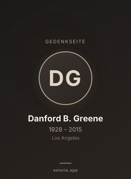 Gedenkportrait von Danford B. Greene