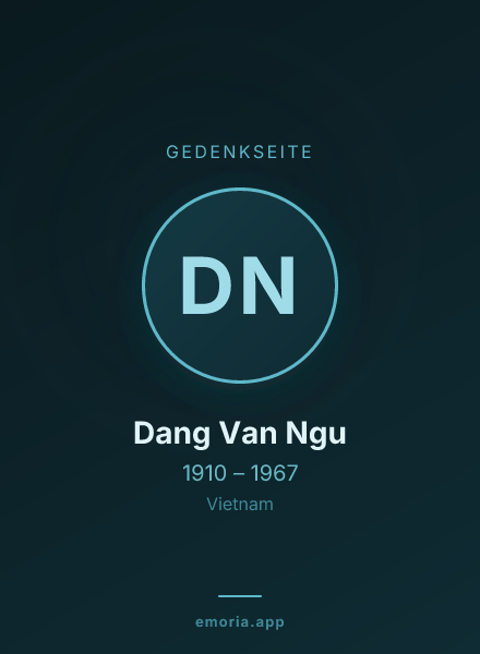 Gedenkportrait von Dang Van Ngu