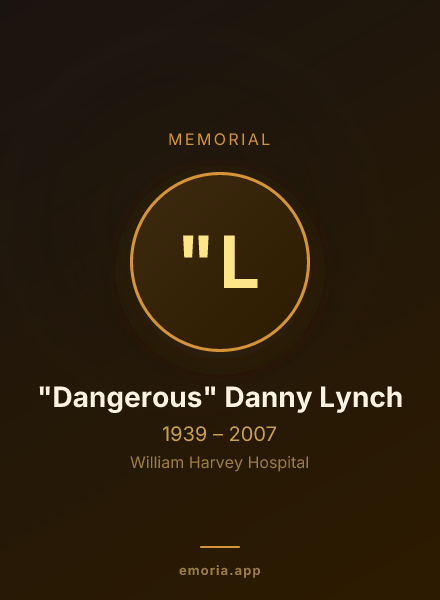 Memorial portrait of "Dangerous" Danny Lynch