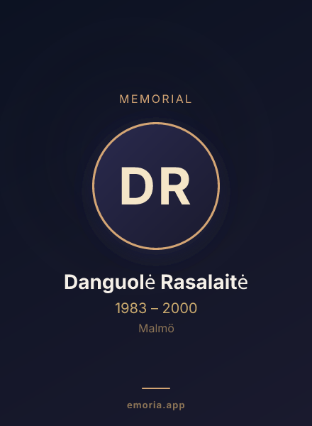 Memorial portrait of Danguolė Rasalaitė