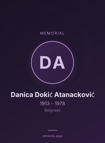 Memorial portrait of Danica Dokić Atanacković
