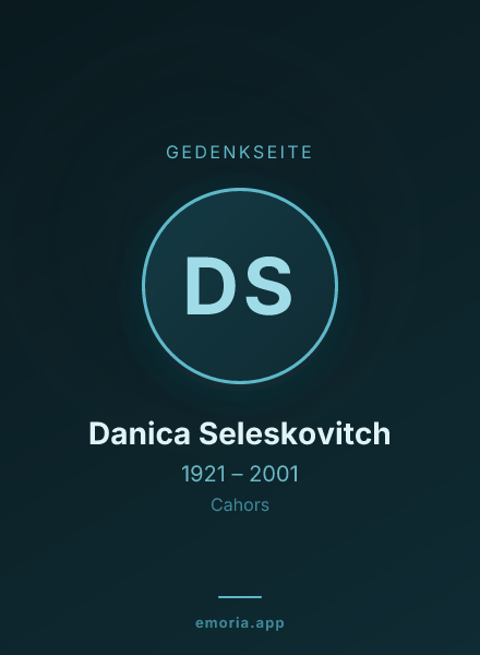 Gedenkportrait von Danica Seleskovitch