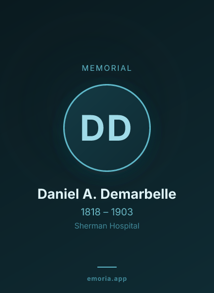 Memorial portrait of Daniel A. Demarbelle