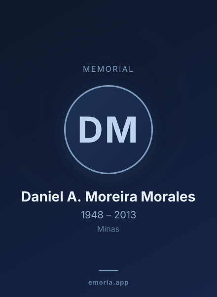 Memorial portrait of Daniel A. Moreira Morales