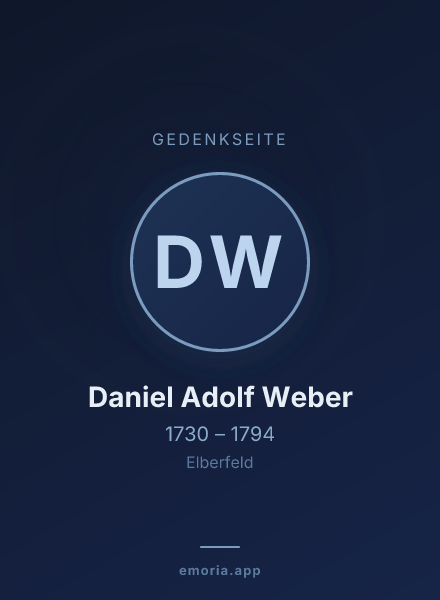 Gedenkportrait von Daniel Adolf Weber