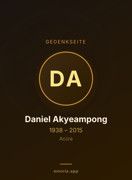Gedenkportrait von Daniel Akyeampong