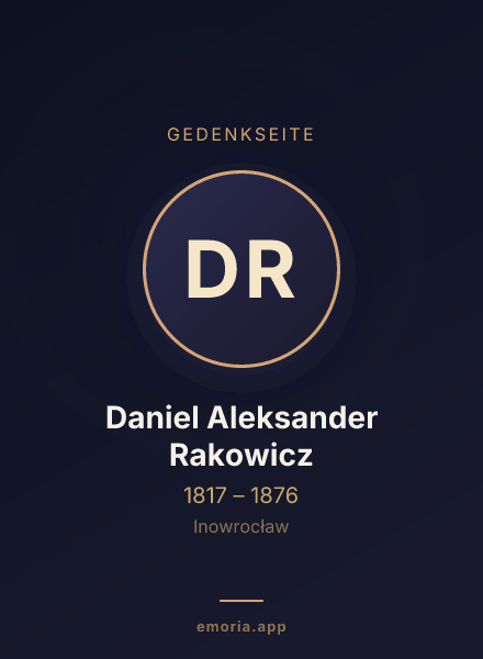 Gedenkportrait von Daniel Aleksander Rakowicz