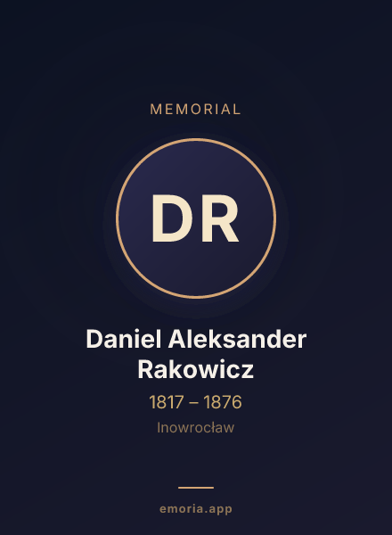 Memorial portrait of Daniel Aleksander Rakowicz