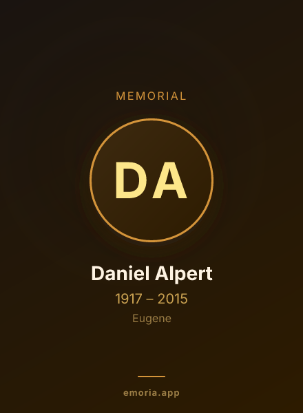 Memorial portrait of Daniel Alpert