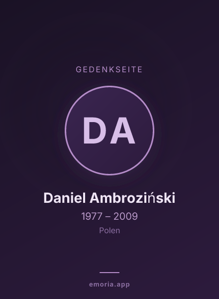 Gedenkportrait von Daniel Ambroziński