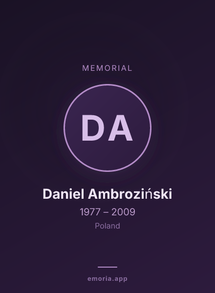 Memorial portrait of Daniel Ambroziński