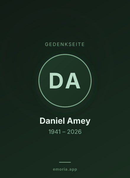 Gedenkportrait von Daniel Amey