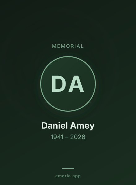 Memorial portrait of Daniel Amey