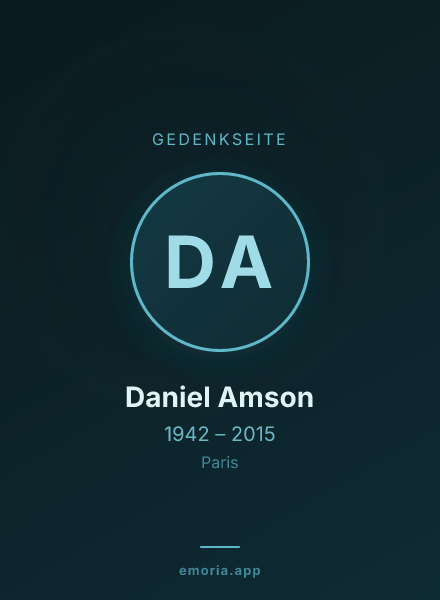Gedenkportrait von Daniel Amson