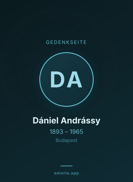 Gedenkportrait von Dániel Andrássy