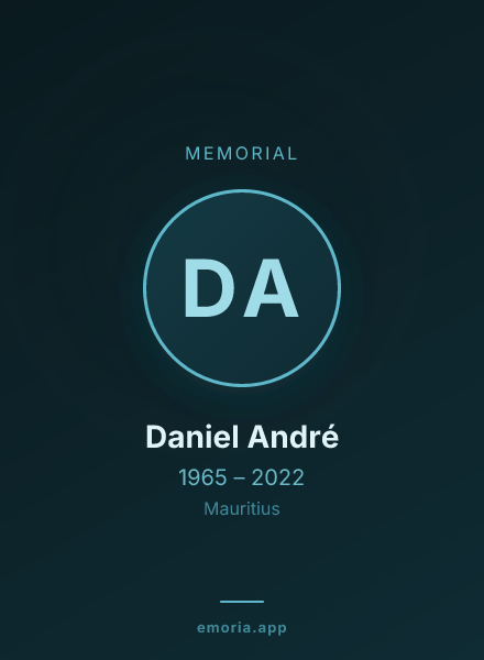 Memorial portrait of Daniel André