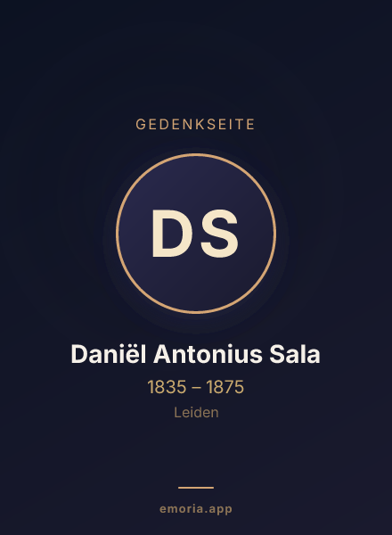 Gedenkportrait von Daniël Antonius Sala