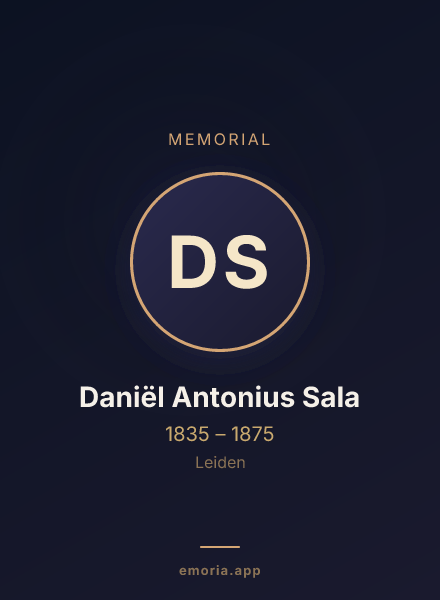 Memorial portrait of Daniël Antonius Sala