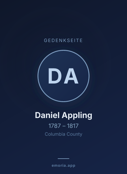 Gedenkportrait von Daniel Appling