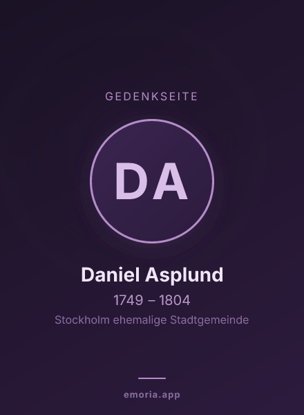 Gedenkportrait von Daniel Asplund
