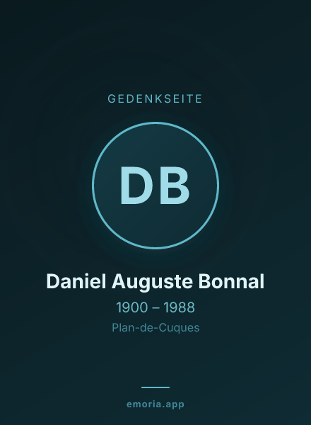Gedenkportrait von Daniel Auguste Bonnal