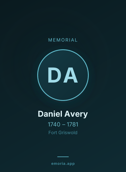 Memorial portrait of Daniel Avery