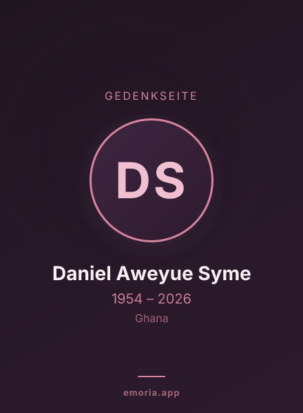 Gedenkportrait von Daniel Aweyue Syme