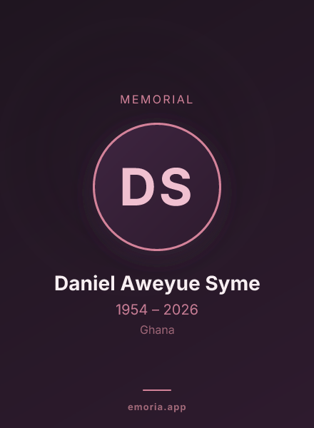 Memorial portrait of Daniel Aweyue Syme