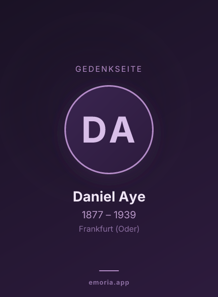 Gedenkportrait von Daniel Aye
