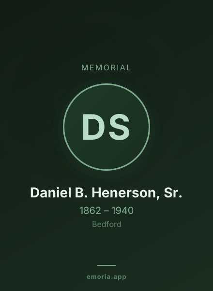 Memorial portrait of Daniel B. Henerson, Sr.