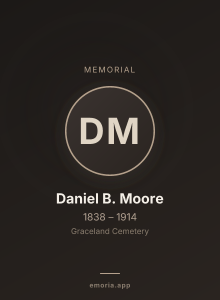 Memorial portrait of Daniel B. Moore
