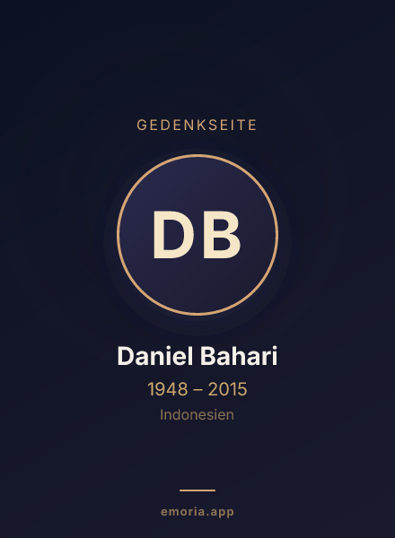 Gedenkportrait von Daniel Bahari