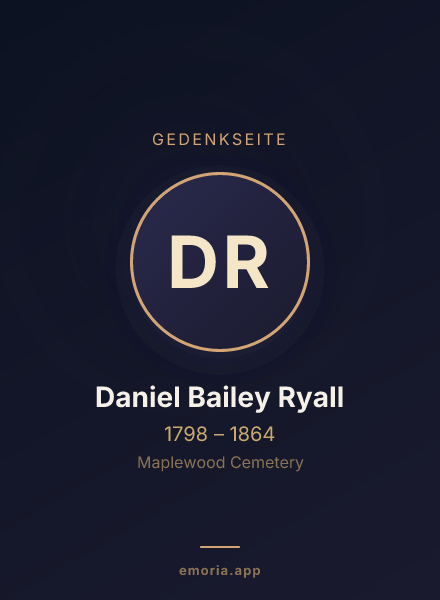 Gedenkportrait von Daniel Bailey Ryall