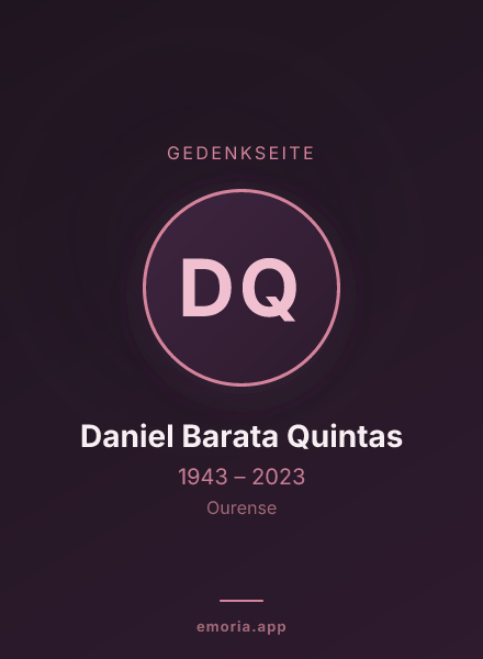 Gedenkportrait von Daniel Barata Quintas