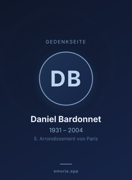 Gedenkportrait von Daniel Bardonnet