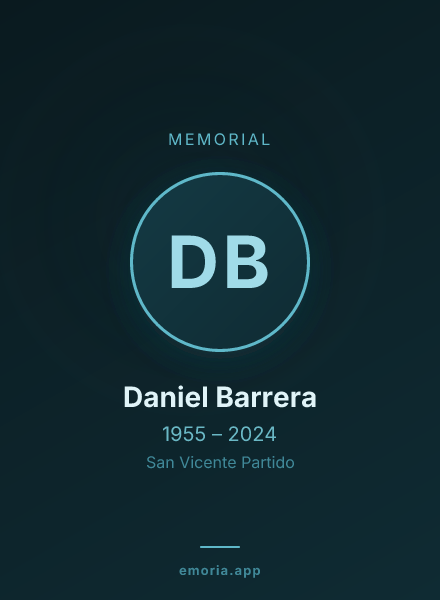 Memorial portrait of Daniel Barrera