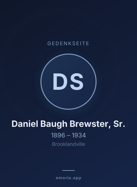 Gedenkportrait von Daniel Baugh Brewster, Sr.