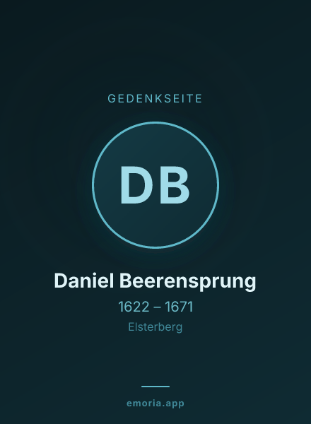 Gedenkportrait von Daniel Beerensprung