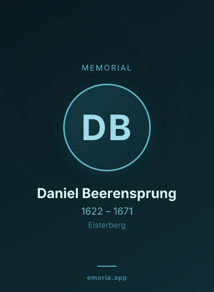 Memorial portrait of Daniel Beerensprung