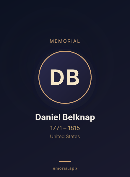 Memorial portrait of Daniel Belknap