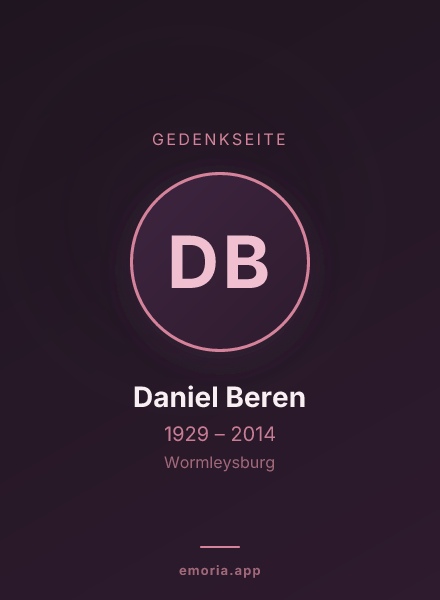 Gedenkportrait von Daniel Beren