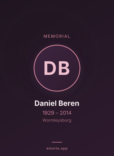 Memorial portrait of Daniel Beren
