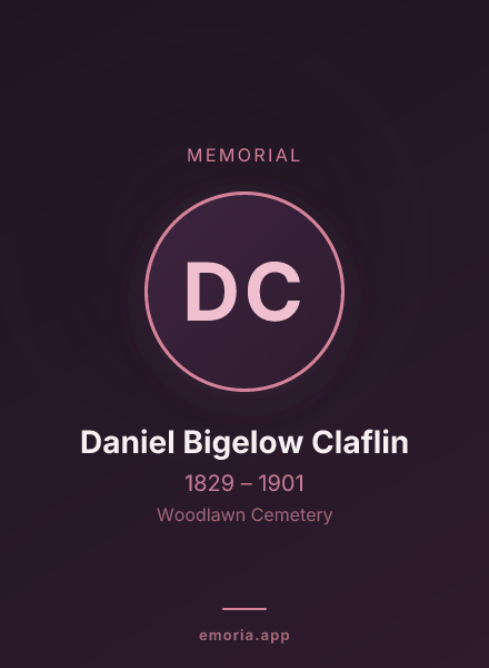 Memorial portrait of Daniel Bigelow Claflin