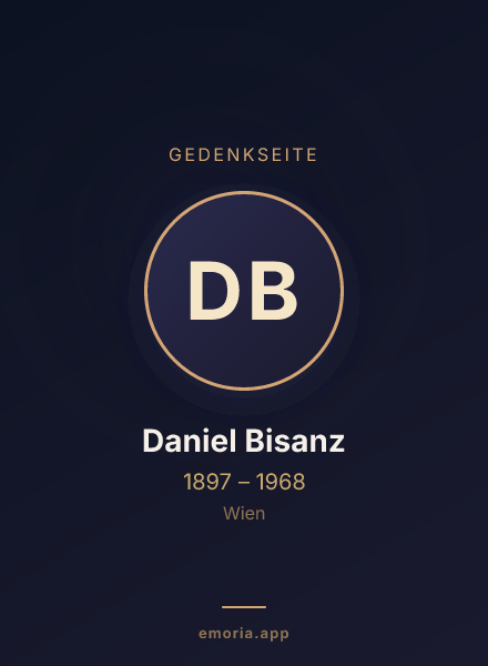 Gedenkportrait von Daniel Bisanz