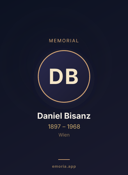 Memorial portrait of Daniel Bisanz